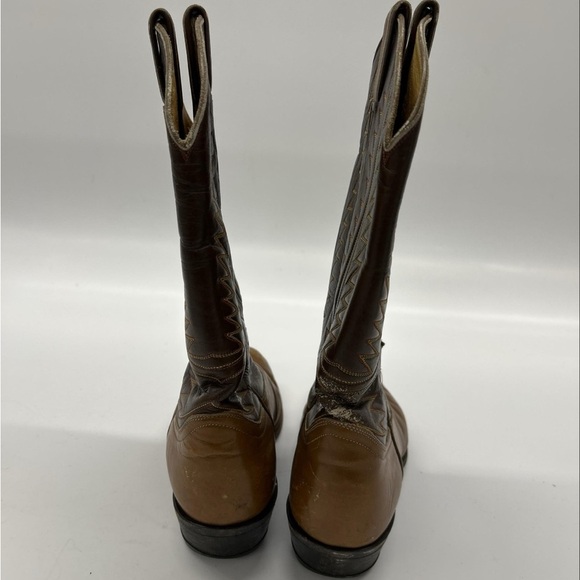 Vintage Tony Lama Cow Boy Boots Size 8.5 D Men’s Leather Cow Boy Boots Style4210 - Picture 4 of 6